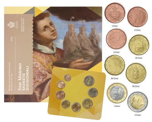 KMS SAN MARINO zestaw menniczy x8 2017