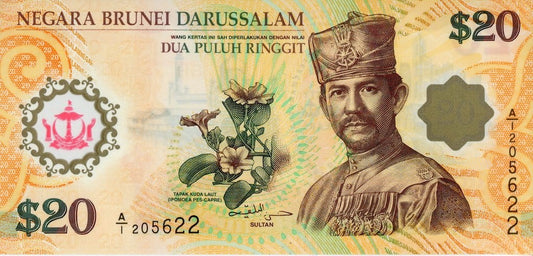 Brunei 20 ringgit 40 lat unii walutowej 2007 P-34a
