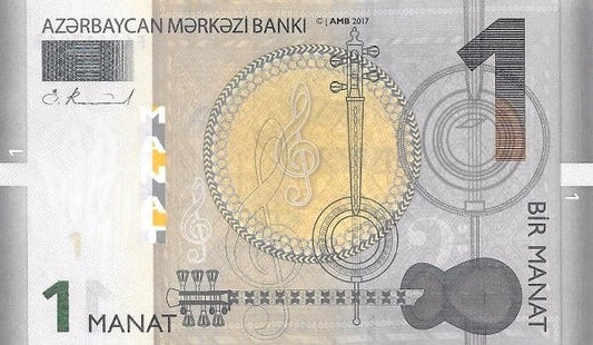 Azerbejdżan 1 manat Nuty 2017 P-31b
