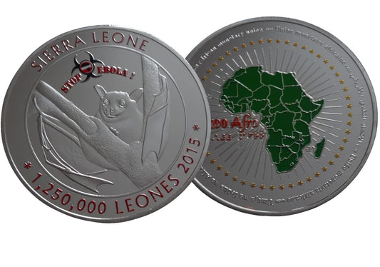 Sierra Leone 1,25 mln leones Nietoperz Stop ebola 2015