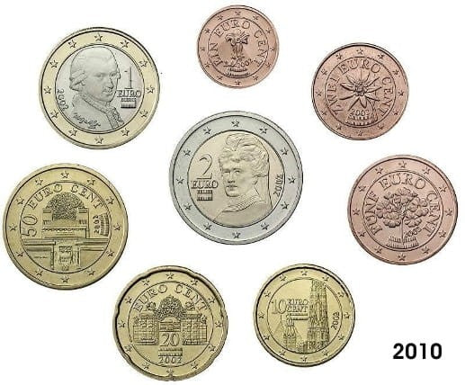 Euro set AUSTRIA zestaw menniczy x 8 2010