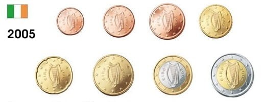 Euro set Irlandia zestaw menniczy x 8 2005