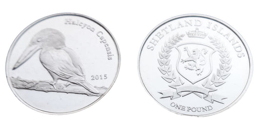 Szetlandy 1 Funt Łowiec niebieskoskrzydły 2015
