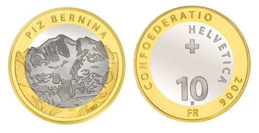 Szwajcaria 10 FR Szczyt górski Piz Bernina 2006