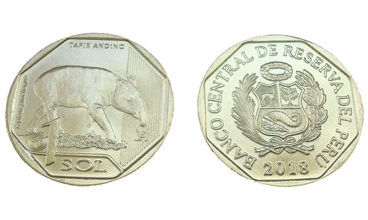 Peru 1 sol Tapir andyjski 2018