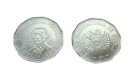 Boliwia 2 bolivanos Eduardo Abaroa 2017
