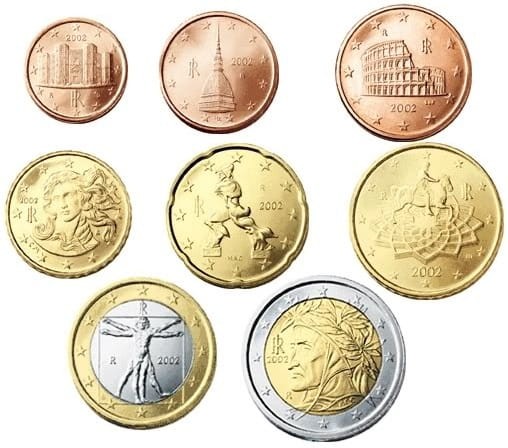 Euro set Włochy zestaw menniczy x 8