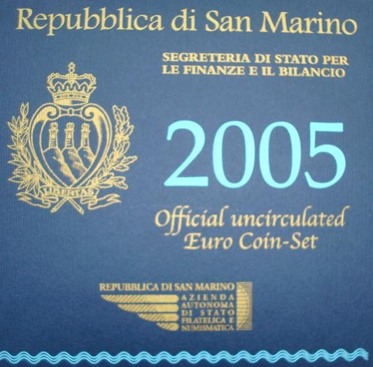 KMS SAN MARINO zestaw menniczy x8 2005