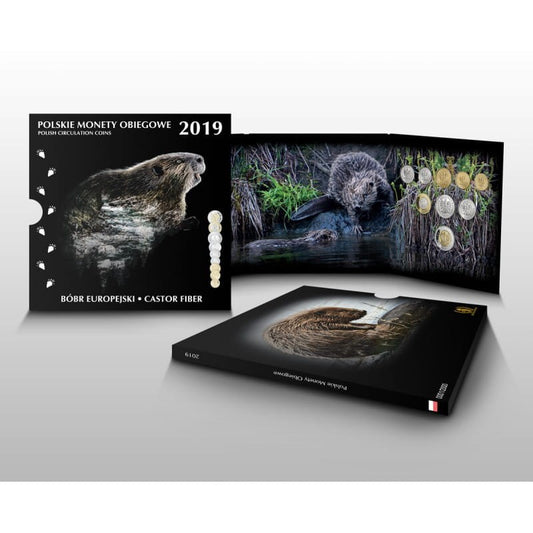Polskie monety obiegowe  Bóbr x 9 2019