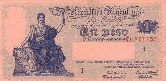 Argentyna 1 peso Personifikacja 1935+ P-251