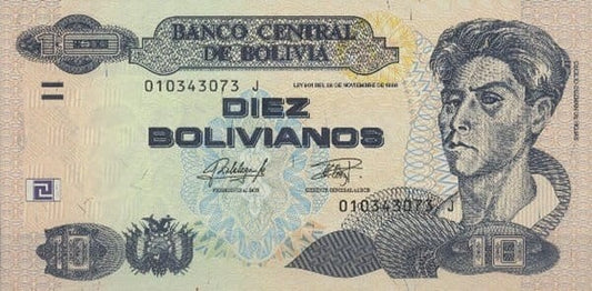 Boliwia 10 bolivanos Cecillio da Rojas 2015 P-243a.1