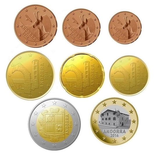 Euro set Andora zestaw menniczy x 8 mix