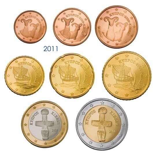 Euro set Cypr x 8 zestaw menniczy 2011