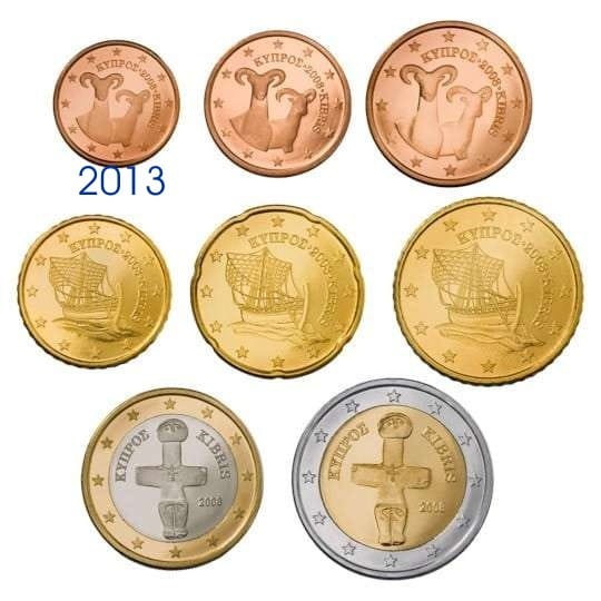 Euro set Cypr x 8 zestaw menniczy 2013