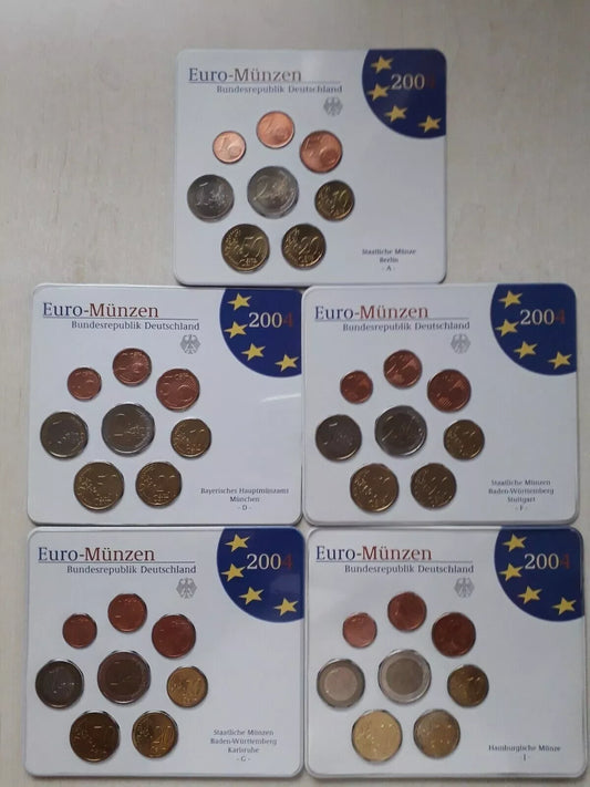 Euro set Niemcy x40 2004 ADFGJ oficjalne unc