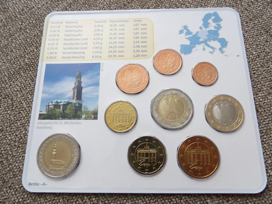 Euro set Niemcy x45 2008 ADFGJ oficjalne unc