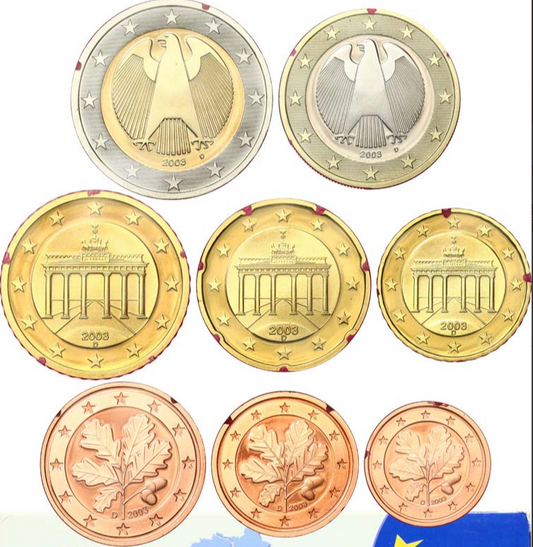 Euro set Niemcy zestaw menniczy 5 x 8 2003 ADFGJ