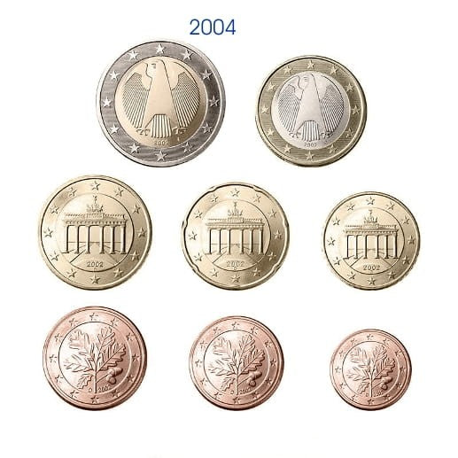 Euro set Niemcy zestaw menniczy 5 x 8 2004 ADFGJ