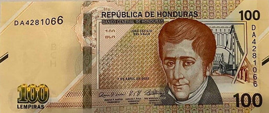 Honduras 100 lempira Jose del Valle 2022 P-112
