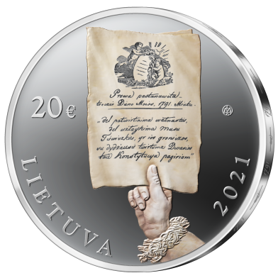 Litwa 20 euro 230. rocznica Konstytucji 3 Maja 2021