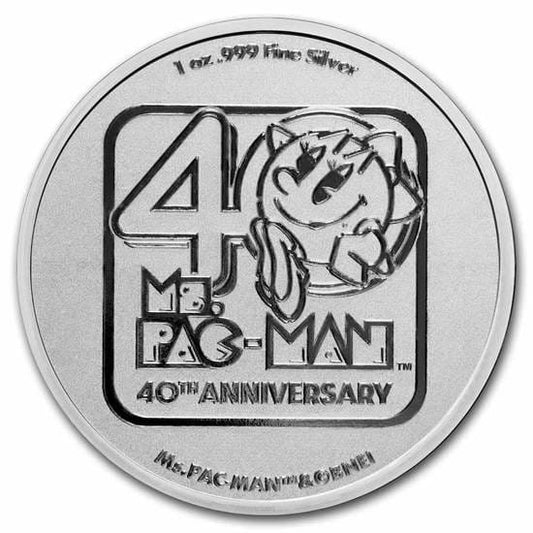 Niue 2 $ Ms. PAC-MAN 2021 1 Oz Ag.999