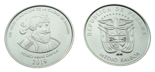 Panama 0.5 balboa Pedro Arias Davila 2019