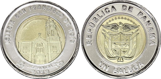 Panama 1 balboa Kościół Francisco de Asis 2019 nr5