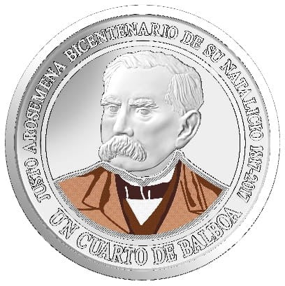 Panama 1/4 balboa Justo Arosemena 2018