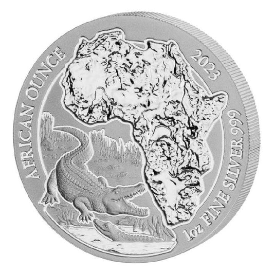 Rwanda 50 franków Krokodyl 1 OZ Ag.999 2023