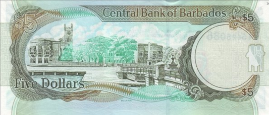 Barbados 5 $ Most 2007 P-67a