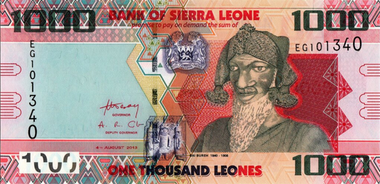 Sierra Leone 1000 leones Bai Bureh 2013 P-30b
