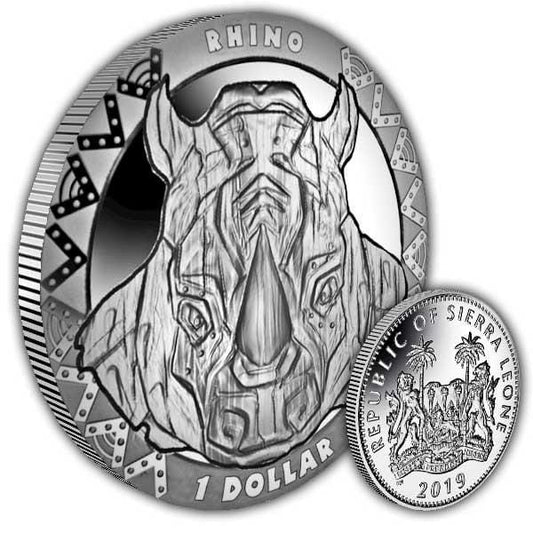 Sierra Leone 1$ Nosorożec 2019