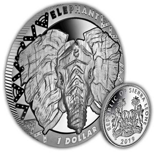 Sierra Leone 1$ Słoń 2019