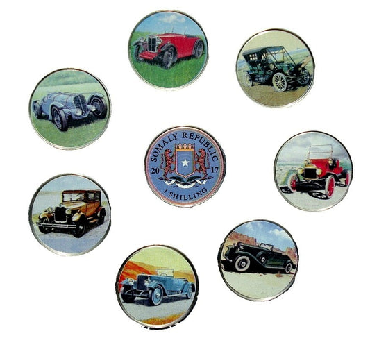 Somalia 1 szyling x 7 Stare samochody 2017