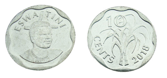 Swaziland 10 centów Mswati III 2018