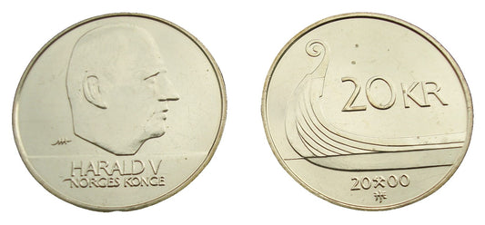 Norwegia 20 koron Drakar 2000