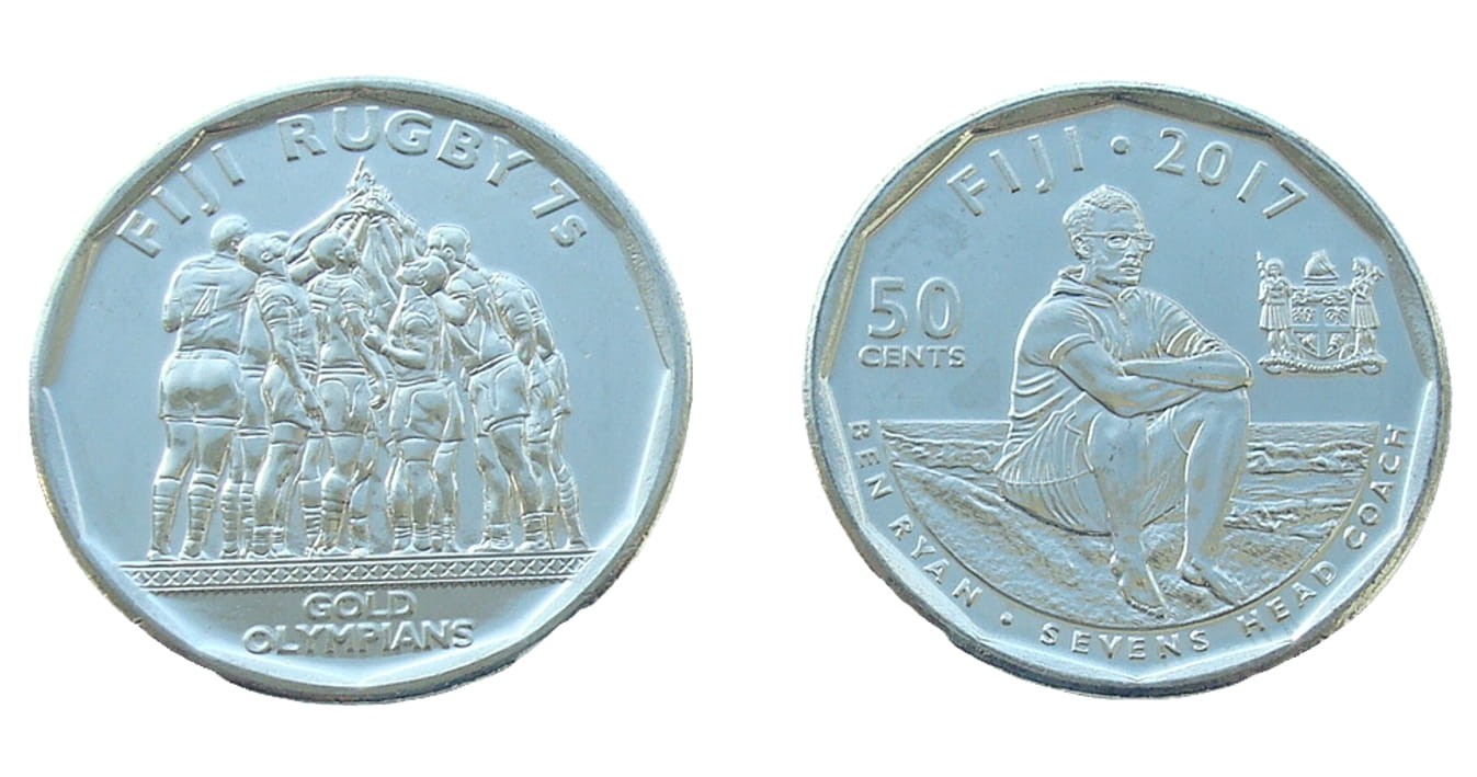 Fidżi 50 centów Rugby 2017
