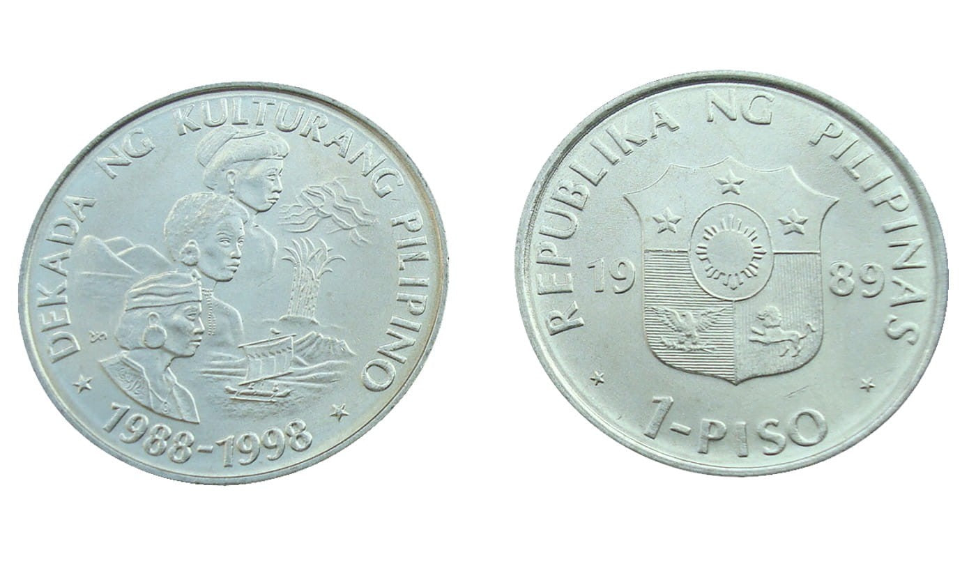 Filipiny 1 piso Rdzenna kultura 1989