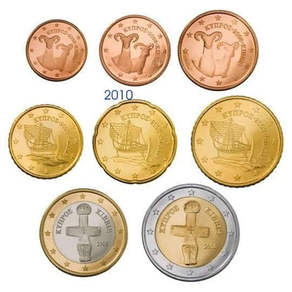 Euro set Cypr x 8 zestaw menniczy 2010