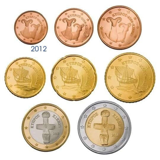Euro set Cypr x 8 zestaw menniczy 2012